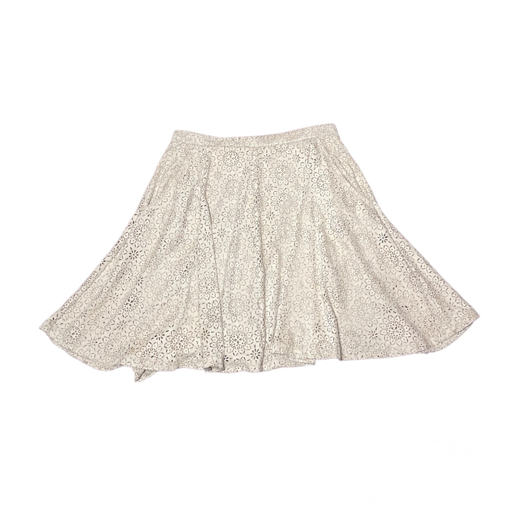 Altar’d State Tan Laser Cut Summer Skater Skirt